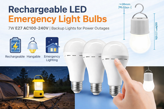 Rechargeable Bulb Light E27 7W Emergency Bulb AC100-240V