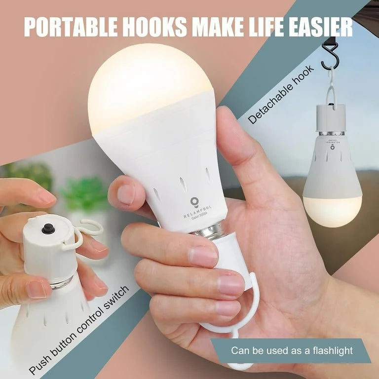 Rechargeable Bulb Light E27 7W Emergency Bulb AC100-240V