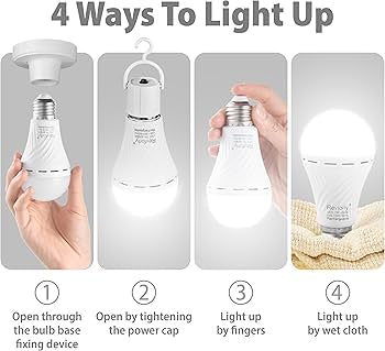 Rechargeable Bulb Light E27 7W Emergency Bulb AC100-240V